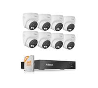 Anlapus 4K 8MP 8CH DVR Kit Caméra de Surveillance Extérieure Filaire