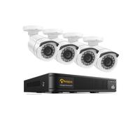 Anlapus H.265+ Kit 4 Caméra de Surveillance Extérieure 2MP 1080P DVR 8CH