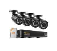 Anlapus H.265+ Kit 4 Caméra de Surveillance Extérieure 2MP 1080P DVR 8CH