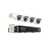 Anlapus H.265+ Kit Vidéo Surveillance Extérieure FHD 1080P DVR 8CH 500Go