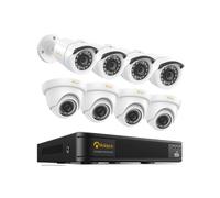 Anlapus Kit de caméras de Surveillance 1080p, DVR 8CH sans Disque Dur, 4 caméras Bullet & 4 caméras dôme, système CCTV BNC Filaire