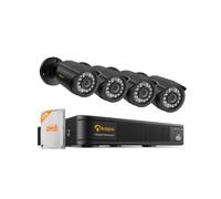 Anlapus Kit Vidéo Surveillance Extérieur Caméra 2MP IP66 DVR 8CH 1080P 1To