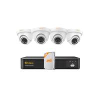 Anlapus Kit Vidéosurveillance 1080p DVR 8CH 1TB HDD, 4 Caméras Dôme Extérieur 2MP, Détection de Personnes et de Véhicules, Vision Nocturne 24 m Alerte Instantanée Via APP Gratuite