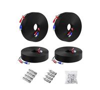 Anlapus PACK 4 Câbles Coaxial BNC Vidéo Rallonge 100ft 30mètres Préfabriqué Tout-En-Un pour Camera de Surveillance Analog/CVI/AHD/TVI 1080p