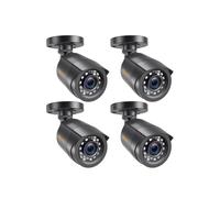 Anlapus Pack 4 Caméras de Surveillance Extérieure 1080P IP66 | Vision Nocturne de 24 m Objectif de 3.6mm Caméra Supplémentaire pour Kit Vidéo Surveillance de Mode TVI, Noir