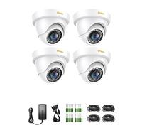 Anlapus Pack 4 Caméras de Surveillance Extérieure IP66 1080p HD-TVI