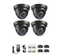 Anlapus Pack 4 Caméras de Surveillance Extérieure IP66 1080p HD-TVI
