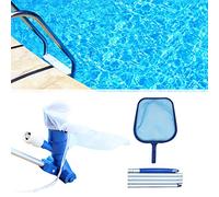 ANLEM Epuisette de Surface Kit Aspirateur de Piscine pour l'entretien de la Piscine Nettoyage de Fontaine d'étang, Feuilles, saleté et Sable et Limon