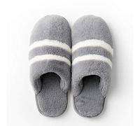 Anlemi Belle Chaud en Hiver de Pantoufles,Chaussons Chauds antidérapants résistants à l'usure,Chaussons Doux et élastiques-Gris_43-44,Unisex Hiver Intérieure Chaussons