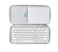 Anleo Étui de transport rigide pour clavier Apple Magic Keyboard MLA22LL/A + pavé tactile 2 MJ2R2LL/A + souris Bluetooth (gris, nylon)