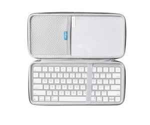 Anleo Étui de transport rigide pour clavier Apple Magic Keyboard MLA22LL/A + pavé tactile 2 MJ2R2LL/A + souris Bluetooth (gris, nylon)