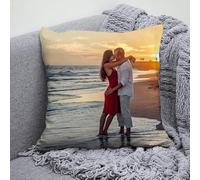 Anlewo Oreiller personnalisé, Oreiller Photo personnalisé, Double Face 40 x 40 cm - Insert d'oreiller en Option, pour Noël, Thanksgiving, la Saint-Valentin, Halloween, Cadeau commémoratif pour Couple