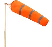 ANLEY 30cm Pochette de Mesure de la Direction du Vent en Nylon avec Ceinture Réflective-Pour l'Extérieur des Aéroport Ferme & Parc-Orange 2.5Pi