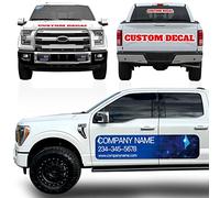 Anley Autocollant de voiture personnalisé - Autocollant personnalisé en vinyle pour pare-chocs de voiture pare-brise de véhicule et plus encore - Couleurs, logo, polices - Forme personnalisée découpée