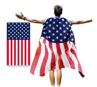 Anley Cape Drapeau américain 0,9 x 1,5 m-Cape Drapeau américain pour Le Jour de l'indépendance, Le 4 Juillet, célébrations du Memorial Day-Cape de Costume Drapeau Patriotique