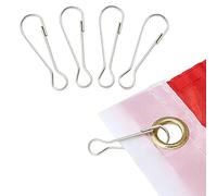 Anley Crochet à Clip pour Mât de Drapeau, Tous Les Accessoires en Acier Inoxydable - Compatible avec Le Drapeau à Oeillets - Lot de 4