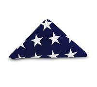 Anley Drapeau commémoratif américain en coton résistant de 0,9x1,5 m pour vétéran - Étoiles brodées - 4 rangées de coutures de verrouillage - Drapeaux de cercueil avec œillets en laiton