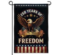 Anley Drapeau de Jardin Premium Double Face Aigle 250 Ans de Liberté - Drapeau Décoratif Américain pour le 250e Anniversaire Fête de l’Indépendance du 4 Juillet Décoration de Maison-18x12,5 pouces