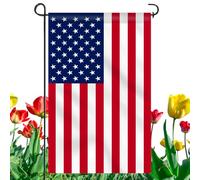ANLEY Drapeau de Jardin Premium Double Face, Drapeau Décoratif des Etats-Unis - Résiste aux Intempéries - 18x12.5Cm
