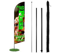 Anley Ensemble de Mât pour Drapeau Plume - Mât pour bannière Flottante assemblé avec Sac de Transport - Convient aux Drapeaux Plume de 2 FT x 6,5 FT (Drapeau et Support Non Inclus) - Mât Uniquement