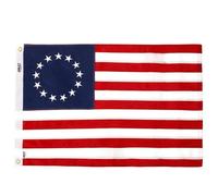 Anley EverStrong Series Drapeau Betsy Ross 2x3 pieds en nylon robuste - 4 rangées de points de verrouillage - Drapeaux de bannière patriotique historiques américains avec œillets en laiton