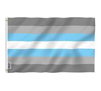 Anley Fly Breeze 0,9x1,5 m Demigender Demiguy Pride Flag - résistant à la décoloration - En-tête en toile et double couture - Demiman LGBT Drapeaux en polyester avec œillets en laiton