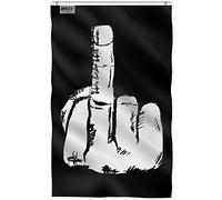 Anley Fly Breeze 3 x 5 Pieds Drapeau Doigt du Milieu - Couleur vive et résistant à la décoloration UV - en-tête de Toile et Double Couture - Drapeaux Doigt du Milieu Polyester avec œillets