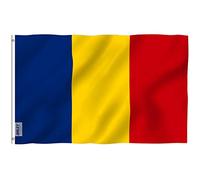 ANLEY Fly Breeze 3x5 Feet Drapeau de la Roumanie - Couleur vive et résistant à la décoloration UV - En-tête en toile et double couture - Drapeaux roumains Polyester avec œillets en laiton 3 X 5 Ft