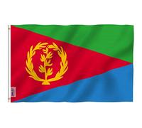ANLEY Fly Breeze 3x5 Feet Drapeau Érythrée - Couleur vive et résistant à la décoloration UV - En-tête en toile et double couture - Drapeaux érythréens Polyester avec œillets en laiton 3 X 5 Pi