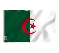 ANLEY Fly Breeze 3x5 pieds drapeau Algérie - couleur vive et résistant à la décoloration UV - en-tête de toile et double couture - drapeaux algériens en polyester avec œillets en laiton 3 X 5 pi