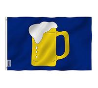 Anley Fly Breeze 3x5Pi Beer Mug Flag-Couleur Vives Résiste aux UV-Double Couture-Drapeau Publicité Beer Mug BM ou Service Commerciaux en Polyester/Oeillet en Laiton 3X5Pi