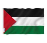 ANLEY Fly Breeze 3x5Pi Drapeau de la Palestine Vive Résiste aux UV-Entête en Toile/Double Couture-Drapeau Palestinien en polyester, œillet en Laiton 3x5Pi
