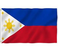 ANLEY Fly Breeze 3x5Pi Drapeau de la Philippine Vive Résiste aux UV-Entête en Toile/Double Couture-Drapeau National Philippien en polyester, œillet en Laiton 3x5Pi
