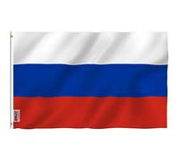 Anley Fly Breeze 3x5Pi Drapeau de la Ruissie Vive Résiste aux UV-Entête en Toile/Double Couture-Drapeau de la Fédération de Russie en Polyester, œillet en Laiton 3x5Pi