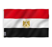 ANLEY Fly Breeze 3x5Pi Drapeau de l'Egypte-Couleur Vive Résistant aux UV-Tête en Toile/Double Couture-Drapeau Egyptien Polyester œillet en Laiton 3x5Pi