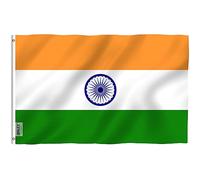 ANLEY Fly Breeze 3x5Pi Drapeau de l'Inde-Couleur Vive Résistant aux UV-Tête en Toile/Double Couture-Drapeau Nationale Indien Polyester œillet en Laiton 3x5Pi