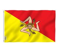 Anley Fly Breeze 3x5Pi Drapeau de Sicile Vive Résiste aux UV-Entête en Toile/Double Couture-Drapeau Italien de Sicile en Polyester, œillet en Laiton 3x5Pi
