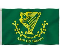 ANLEY Fly Breeze 3x5Pi Drapeau d'Erin Go Bragh-Couleur Vive Résistant aux UV-Tête en Toile/Double Couture-Drapeau Irlande Forever Polyester œillet en Laiton 3x5Pi