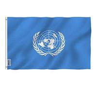 ANLEY Fly Breeze 3x5Pi Drapeau des Nations-Unis Vive Résiste aux UV-Entête en Toile/Double Couture-Drapeau International des NU en Polyester, œillet en Laiton 3x5Pi