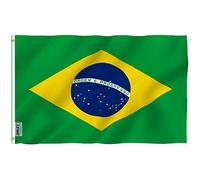 ANLEY Fly Breeze 3x5Pi Drapeau du Brésil-Couleur Vive Résistant aux UV-Tête en Toile/Double Couture-Drapeau Brésilien Polyester œillet en Laiton 3x5Pi