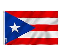 ANLEY Fly Breeze 3x5Pi Drapeau du Porto Rico Vive Résiste aux UV-Entête en Toile/Double Couture-Drapeau Portoricain en polyester, œillet en Laiton 3x5Pi
