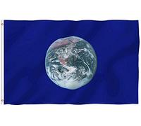 Anley Fly Breeze 3x5Pi Drapeau Journée de la Terre-Couleur Vive Résistant aux UV-Tête en Toile/Double Couture-Drapeau de Sensibilisation sur l'environnement Polyester œillet en Laiton 3x5Pi