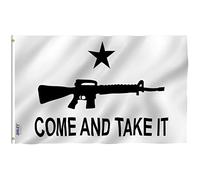ANLEY Fly Breeze 3x5Pi Drapeau M-4 Gonzales Come and Take It -Couleur Vive Résistant aux UV-Tête en Toile/Double Couture-Drapeau de Carabine M4 Polyester œillet en Laiton 3x5Pi
