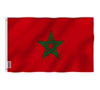 ANLEY Fly Breeze 3x5Pi Drapeau Marocain-Couleur Vive Résiste aux UV-Entête en toile/Double Couture- Drapeau Marocain Polyester avec œillets en Laiton 3X8Pi