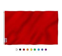 ANLEY Fly Breeze 3x5Pi Drapeau Solid Red Vive Résiste aux UV-Entête en Toile/Double Couture-Drapeau Rouge Massif en polyester, œillet en Laiton 3x5Pi