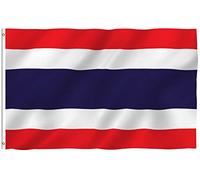 Anley Fly Breeze 3x5Pi Drapeau Thaïlande Vive Résiste aux UV-Entête en Toile/Double Couture-Drapeau Thaïlandais en Polyester, œillet en Laiton 3x5Pi