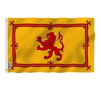 Anley Fly Breeze Drapeau de l'Écosse Rampant Lion 9,5x15,2 cm - en-tête en Toile et Double Couture - Drapeaux du Lion écossais en Polyester avec Œillets en Laiton