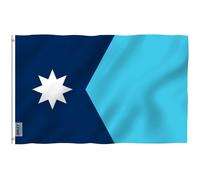 Anley Fly Breeze Drapeau de l'État du New Minnesota de 0,9x1,5 m - résistant à la décoloration - En-tête en toile et double couture - Drapeaux du Minnesota MN en polyester avec œillets en laiton