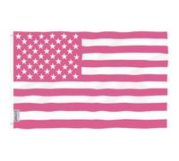 Anley Fly Breeze Drapeau rose American National, polyester, 3 x 5 pi | Couleurs vives et durables, renfort en toile, doubles coutures, drapeau rose American National œillets en laiton, 3 x 5 pi