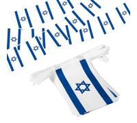 Anley Israël Drapeau à cordes fanions, événements patriotiques, décoration du jour de l'indépendance israélienne, bars sportifs - 33 pieds 38 drapeaux